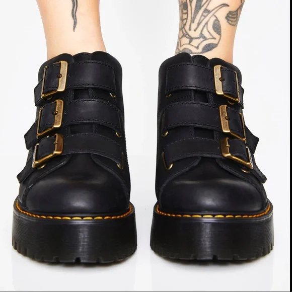 Dr. Martens Black Combat Boots - Picture 4 of 13